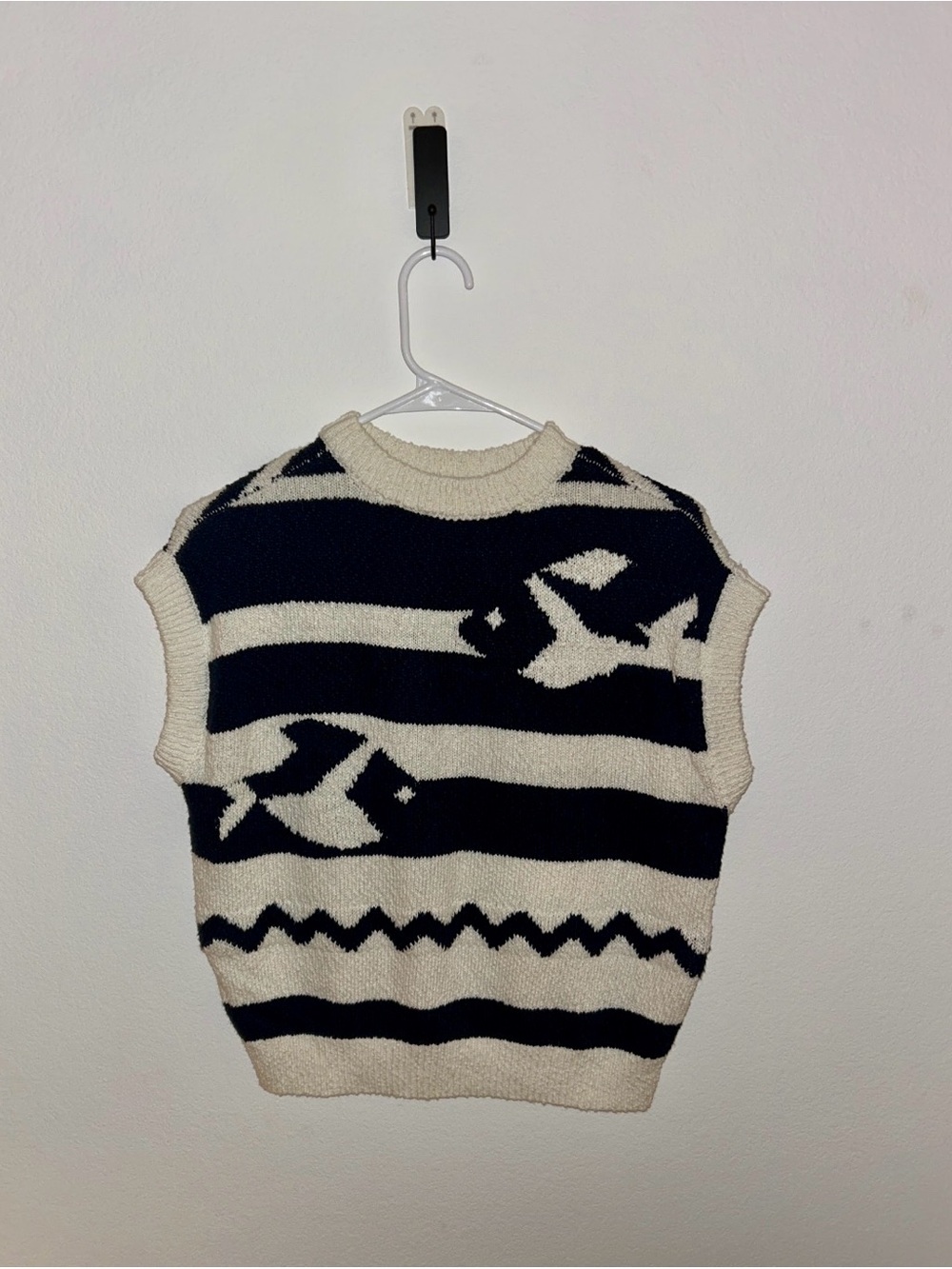 Maeve Striped Fisherman Knit Vest